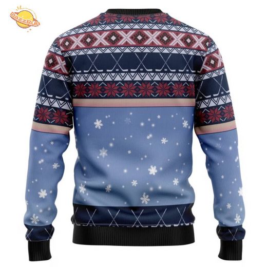 Santa Hockey Ugly Christmas Sweater