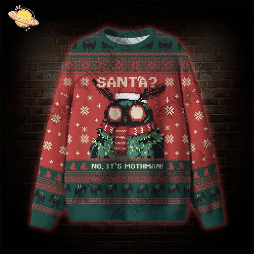 Santa? No It’s Mothman Ugly Sweatshirts