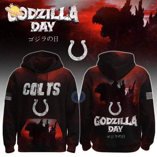 Special Edition Indianapolis Colts 2025 Happy Godzilla Day-3D Unisex Hoodie