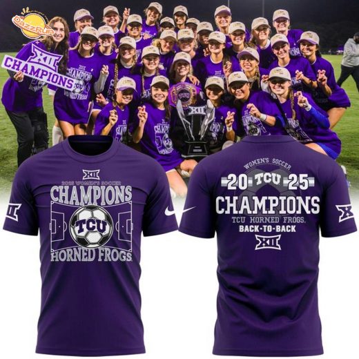 Texas Christian University Women’s Soccer 2025 Big 12 Regular Season Champions Short Sleeve T-Shirt