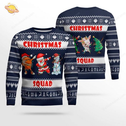 Ugly Christmas Sweater – Basketball Christmas Squad