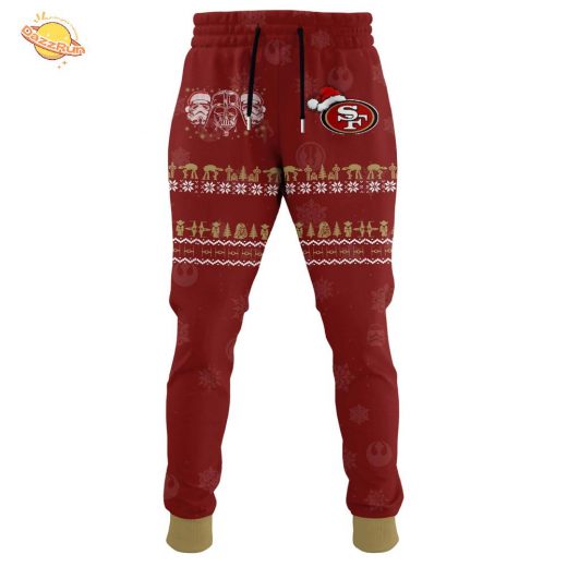 Unisex 49ers Merry Christmas The Force Edition Hoodie 3