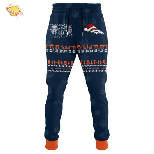 Unisex Broncos Merry Christmas The Force Edition Hoodie 3