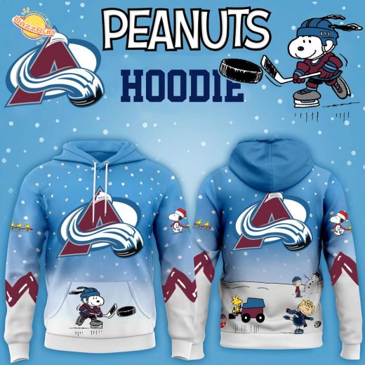 imited Edition Colorado Avalanche x Peanuts Snoopy Winter Hockey Hoodie-3D Unisex Hoodie