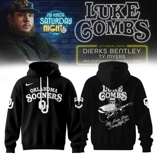 Oklahoma Sooners x My Kinda Saturday Night Tour Black Hoodie