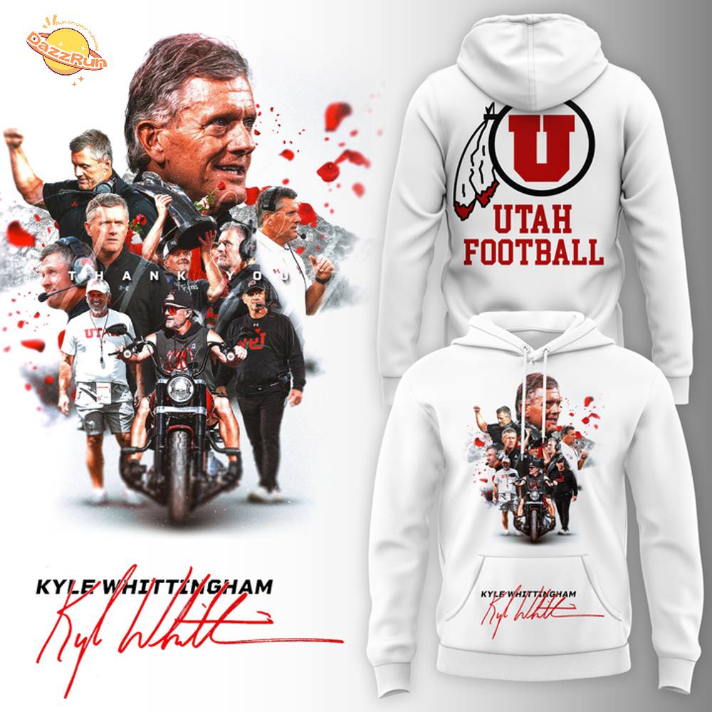 2025 Utah Football Kyle Whittingham Hoodie 2025 Utah Football Kyle Whittingham Hoodie
