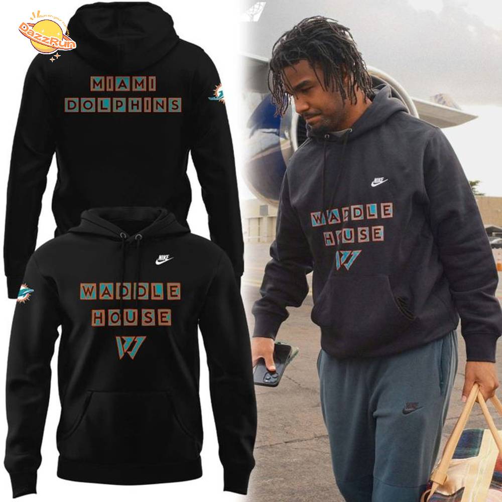 2025 "WADDLE HOUSE" Miami Dolphins Collection Black Hoodie 2025 "WADDLE HOUSE" Miami Dolphins Collection Black Hoodie