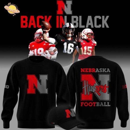 2025 limited edition sweatshirt Nebraska football “Back In Black” for fans 2025 limited edition sweatshirt Nebraska football “Back In Black” for fans