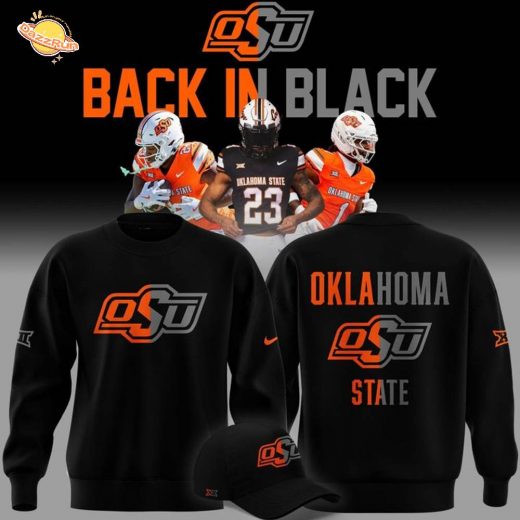2025 limited edition sweatshirt OSU Cowboy Football “Back In Black”