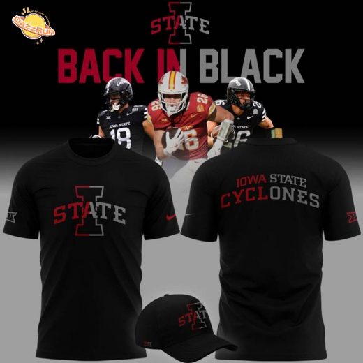 2025 limited edition t-shirt Iowa State Football “Back In Black”