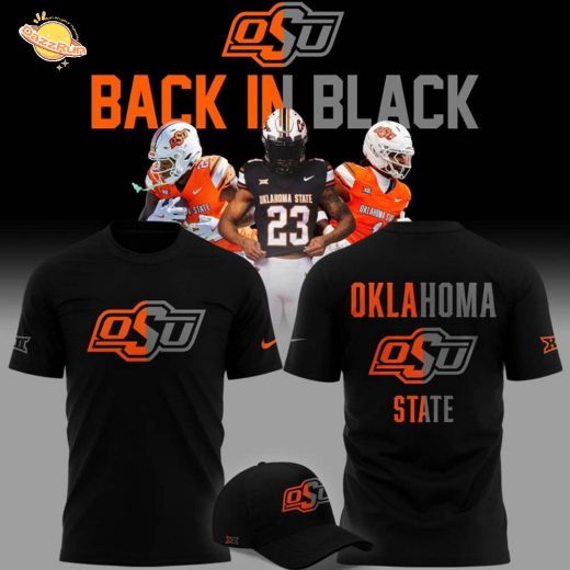 2025 limited edition t-shirt OSU Cowboy Football “Back In Black”