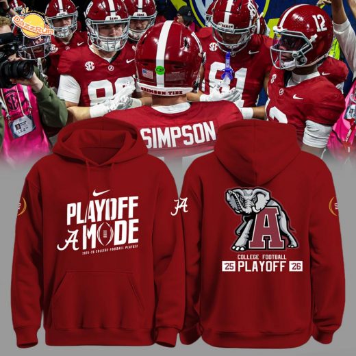 Alabama Football 2025-26 College Football Playoff Limited Edition Red Hoodie