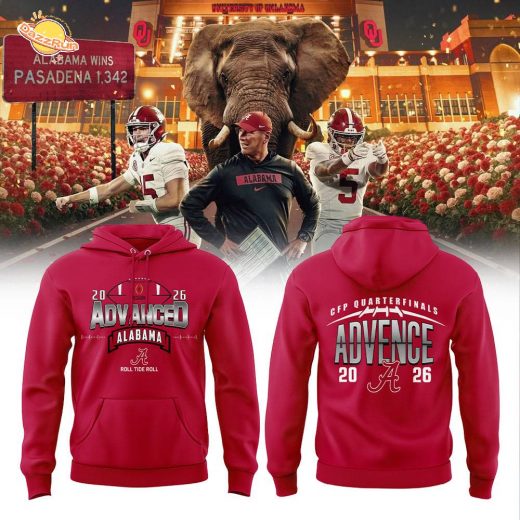 Alabama WAY BACK TO ADVANCE Red Hoodie