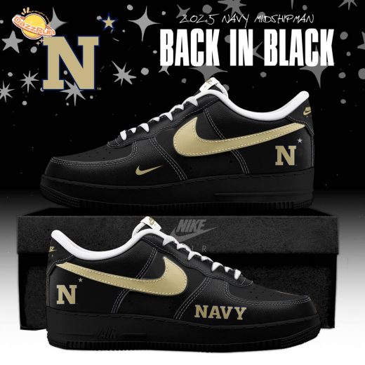 Back In Black Navy Midshipmen 2025 AF1 Special Edition