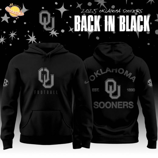Back In Black Oklahoma Sooners 2025 Special Edition Hoodie