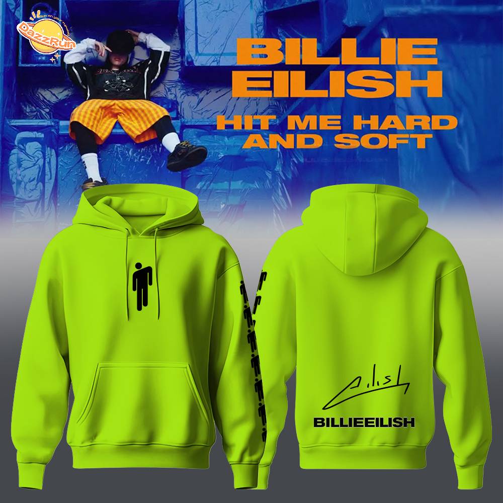 Billie Eilish Hit Me Hard and Soft: The Tour Green Hoodie Billie Eilish Hit Me Hard and Soft: The Tour Green Hoodie