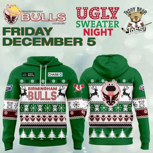 Birmingham Bulls 2025 Ugly Sweater Night Hoodie