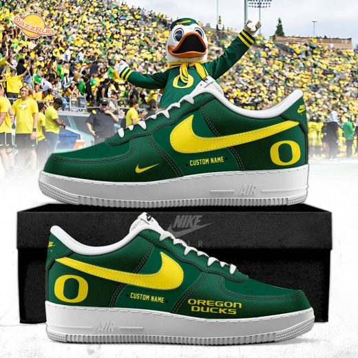 Custom Oregon Ducks Football Special Edition AF1 Sneakers