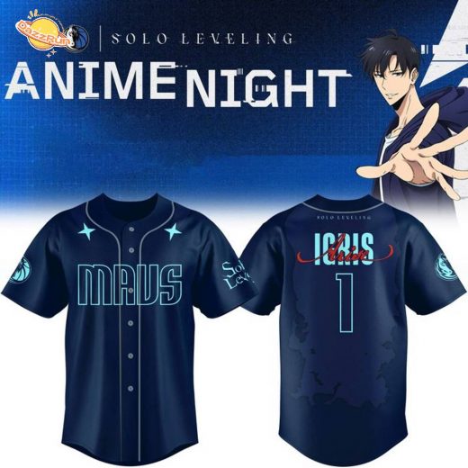 Dallas Mavericks Anime Night Solo Leveling Baseball Jersey.