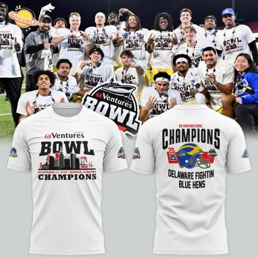 Delaware Fightin’ Blue Hens – 68 Ventures Bowl Champions 2025 T-Shirt