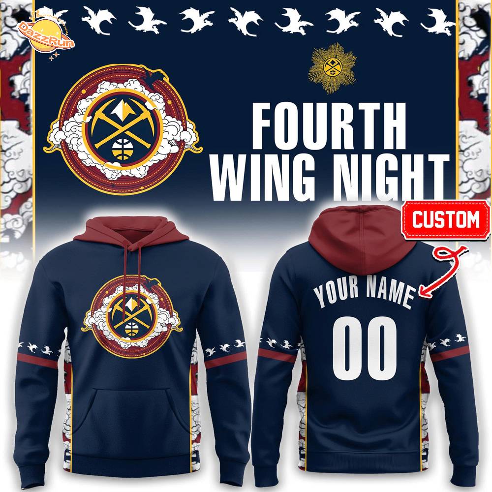 Denver Nuggets Fourth Wing Night Limited Edition Hoodie Denver Nuggets Fourth Wing Night Limited Edition Hoodie