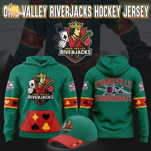 Evansville Thunderbolts X OHIO VALLEY RIVERJACKS 2025 Hoodie