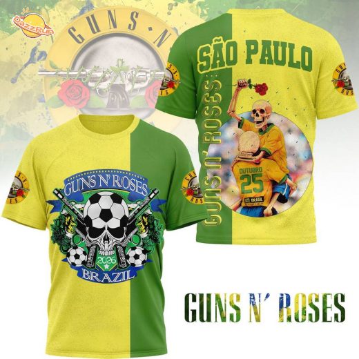 Guns N’ Roses | Premium Brazil Fan 3D Shirt