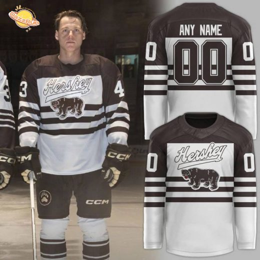 Hershey Bears “Skating Bear” New 2025 Hockey Jersey