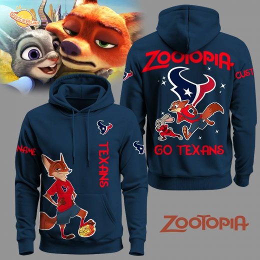 Houston Texans Football Zootopia Hoodie 2025 Limited Edition-3D Unisex Hoodie