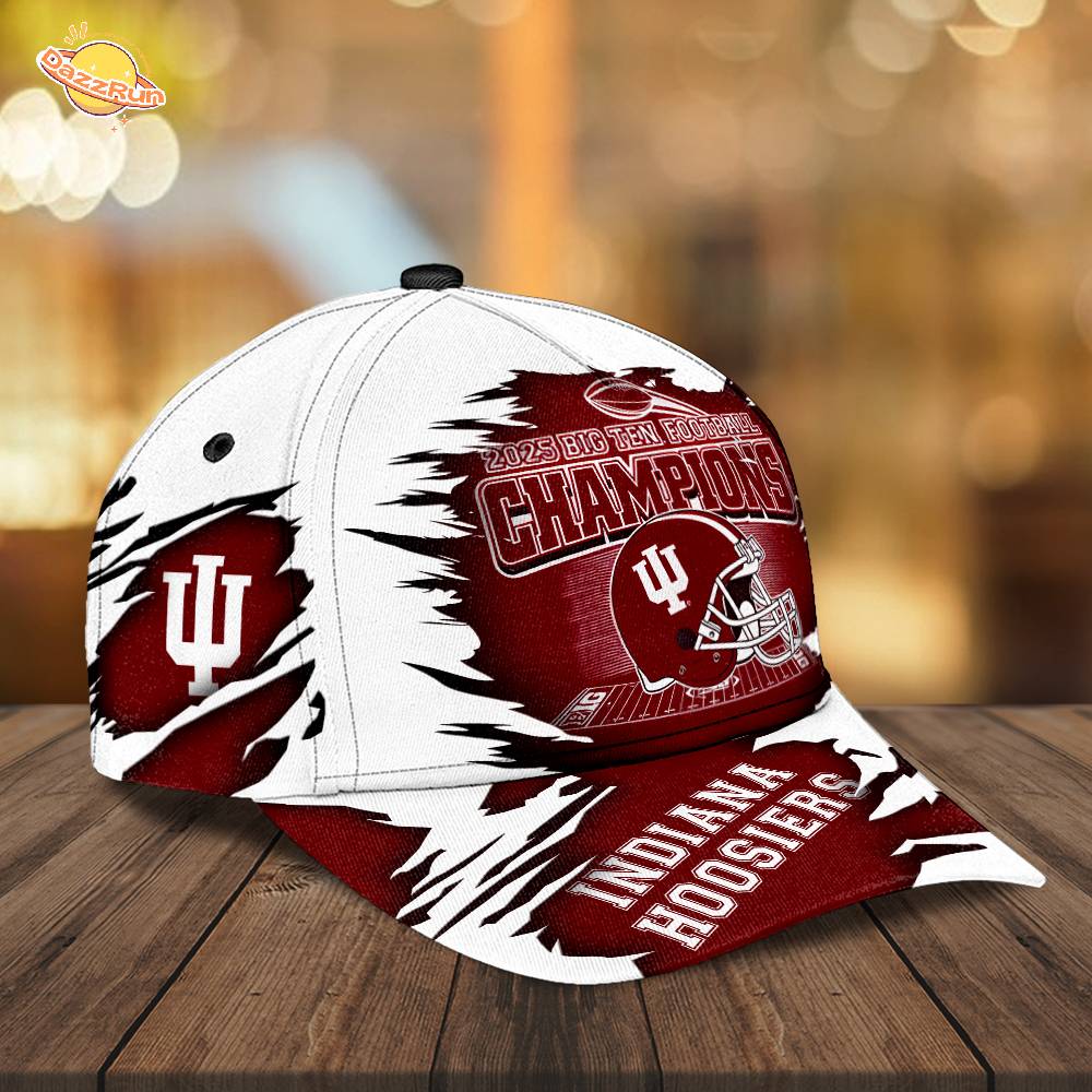 Indiana Hoosiers Football 2025 Big Ten Champions Classic Cap Indiana Hoosiers Football 2025 Big Ten Champions Classic Cap