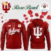 Indiana Hoosiers football helmet 2026 Rose Bowl Hoodie-White Indiana Hoosiers football helmet 2026 Rose Bowl Hoodie-White