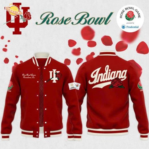 Indiana Hoosiers football helmet 2026 Rose Bowlv BASEBALL JACKET