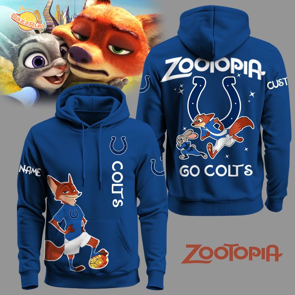 Indianapolis Colts Football Zootopia Hoodie 2025 Limited Edition-3D Unisex Hoodie Indianapolis Colts Football Zootopia Hoodie 2025 Limited Edition-3D Unisex Hoodie