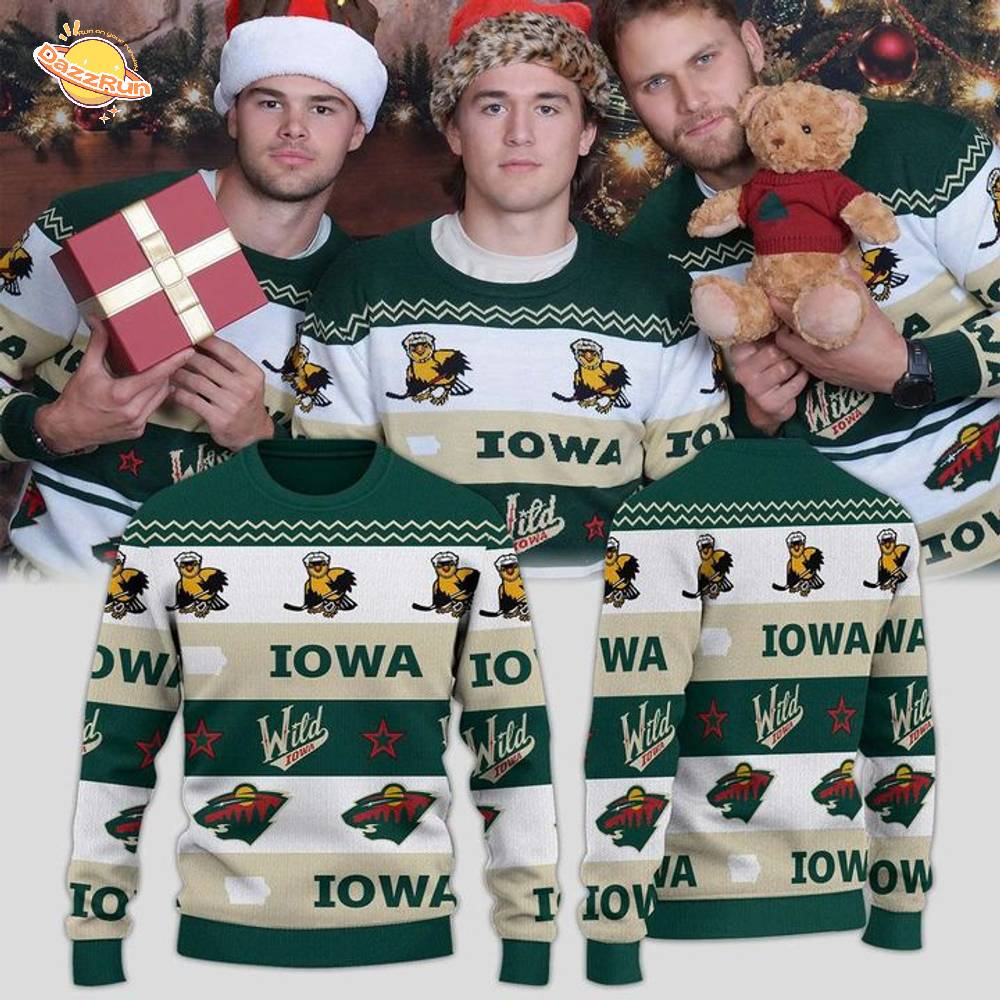Iowa Wild Tastefully Tacky Holiday Sweater 2025 Iowa Wild Tastefully Tacky Holiday Sweater 2025