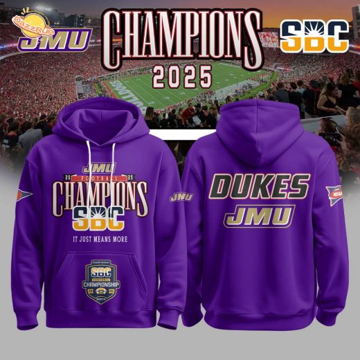 JMU Football 2025 SBC Champs Hoodie