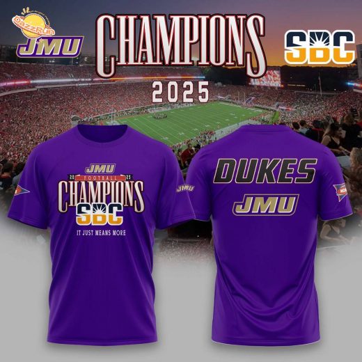JMU Football 2025 SBC Champs Tshirt