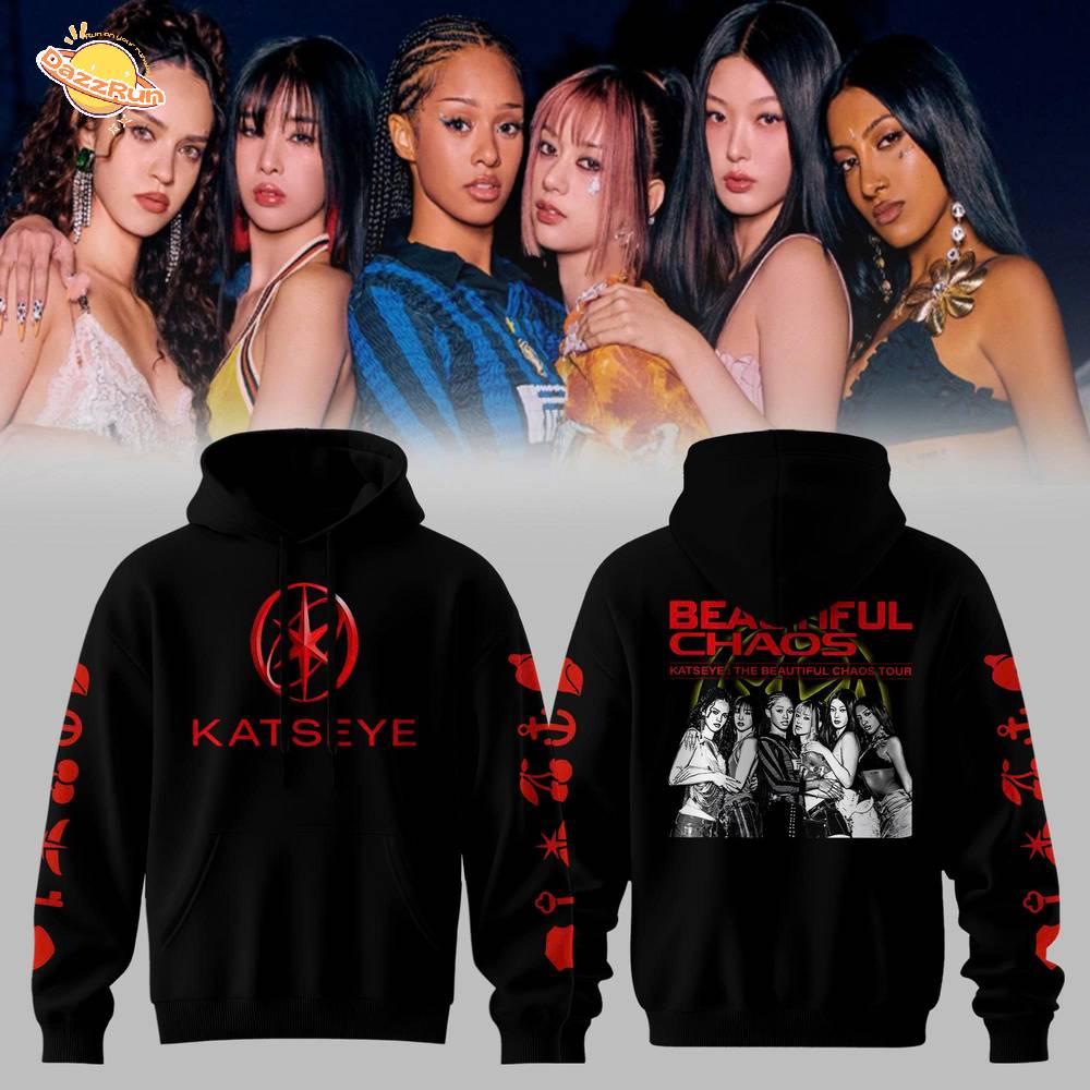 KATSEYE “Beautiful Chaos” Tour Black Hoodie KATSEYE “Beautiful Chaos” Tour Black Hoodie