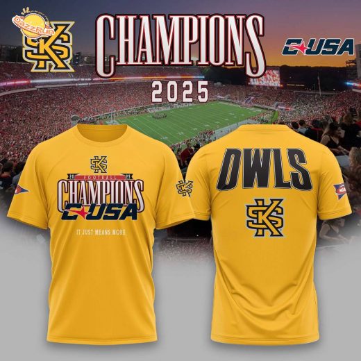 KS Football 2025 CUSA Champs Tshirt
