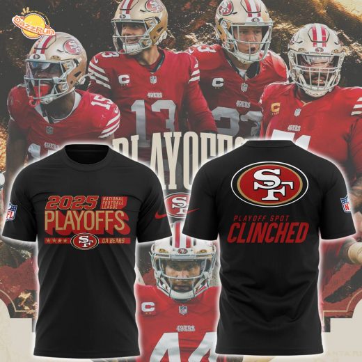 Limited Edition 2025 49ers Playoffs Clinched T-Shirt