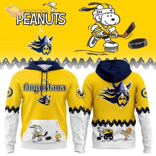 Limited Edition Augustana Vikings ” Peanuts Night ” Snoopy Hoodie