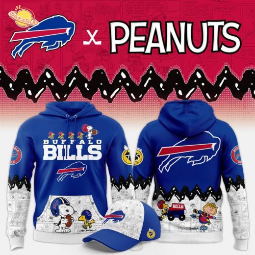 Limited Edition Buffalo Bills ” Peanuts Night ” Snoopy Hoodie 2025