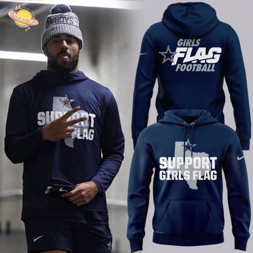 Limited Edition Dallas Cowboys Support Girls Flag Hoodie 2025