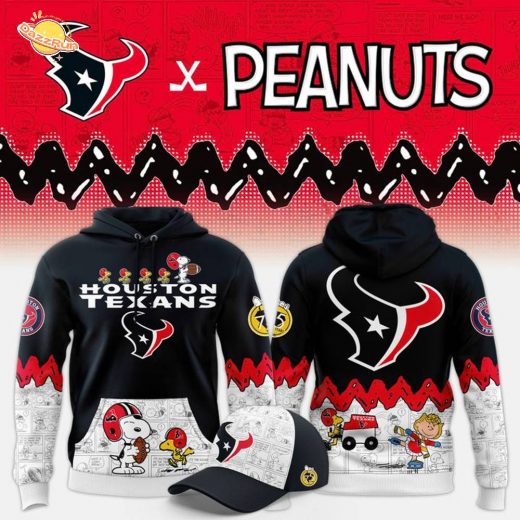 Limited Edition Houston Texans ” Peanuts Night ” Snoopy Hoodie 2025
