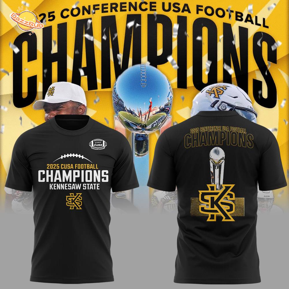 Limited Edition K.State 2025 CUSA Football Champs Black Shirt Limited Edition K.State 2025 CUSA Football Champs Black Shirt