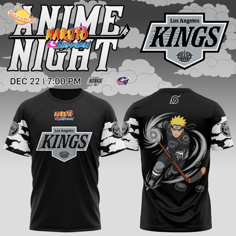 Limited Edition Los Angeles Kings '' Anime Night '' Naruto Shippuden T-shirt Limited Edition Los Angeles Kings '' Anime Night '' Naruto Shippuden T-shirt