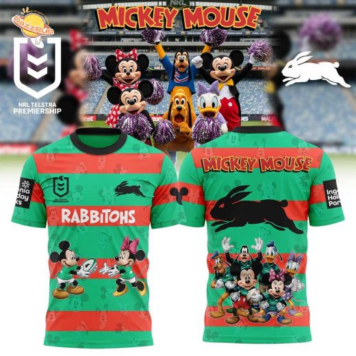 Limited Edition S.S Rabbitohs Mickey Mouse Shirt