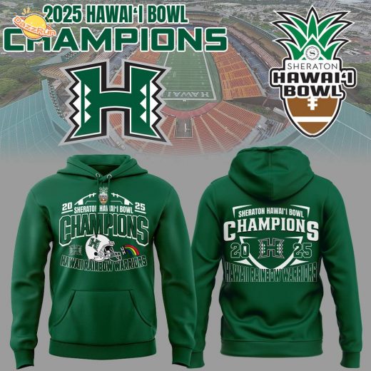 Limited Edition Sheraton Hawai’i Bowl Champions Green Hoodie