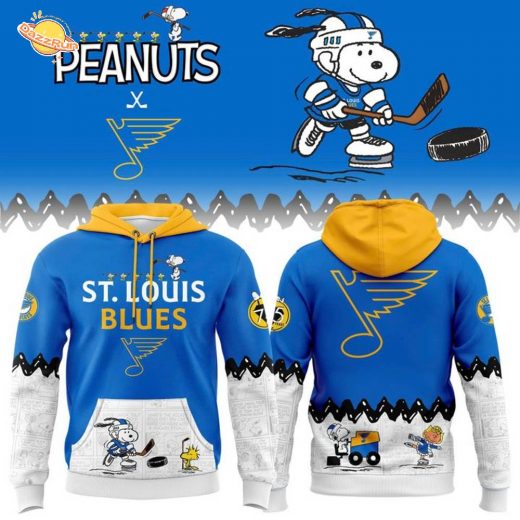 Limited Edition St. Louis Blues ” Peanuts Night ” Snoopy Hoodie