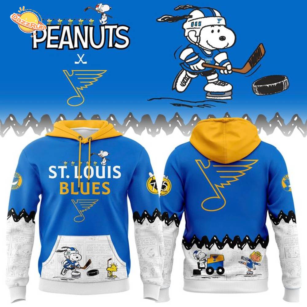 Limited Edition St. Louis Blues '' Peanuts Night '' Snoopy Hoodie Limited Edition St. Louis Blues '' Peanuts Night '' Snoopy Hoodie