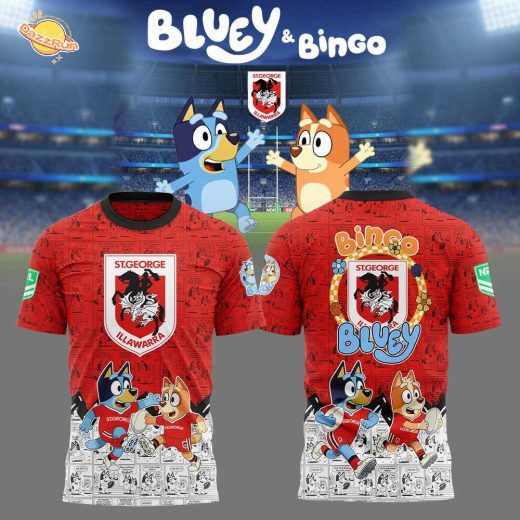 Limited Edition St.Dragons Bluey and Bingo Comic Shirt Limited Edition St.Dragons Bluey and Bingo Comic Shirt